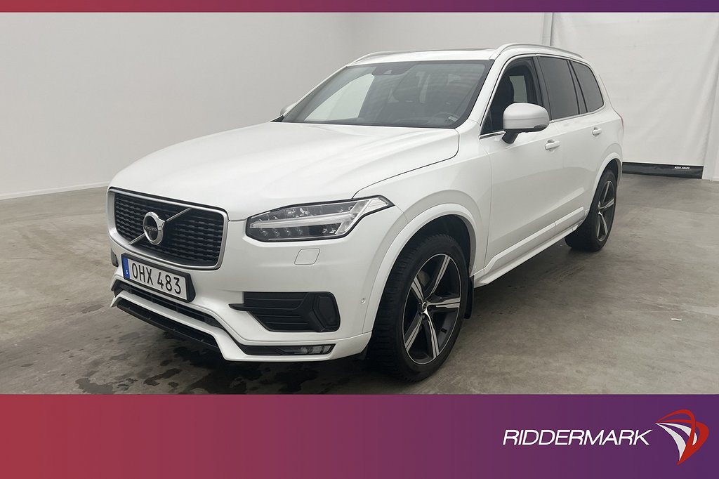 Volvo XC90 D5 AWD R-Design 7-sits VOC Pano B&W Luft HUD Drag