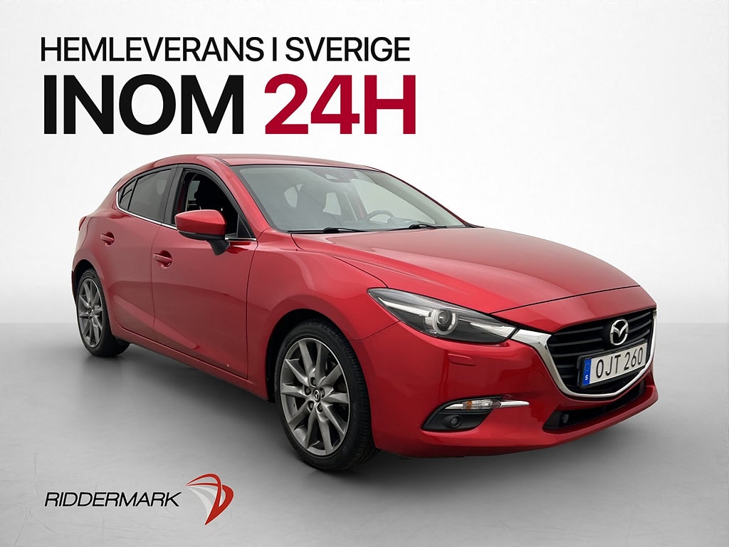 Mazda 3 2.0 HeadUp Döda-vinkel varnare Kamera Navi