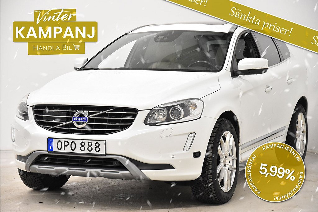 Volvo XC60 D4 AWD Aut Summum Pano Drag D-värm Skinn Navi 181hk