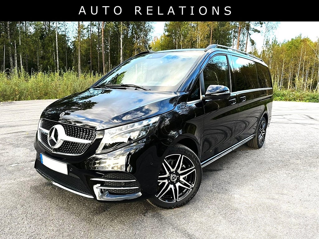 Mercedes-Benz V 300d 4M LÅNG 3.2t FACELIFT AMG MOMS Sv.Såld