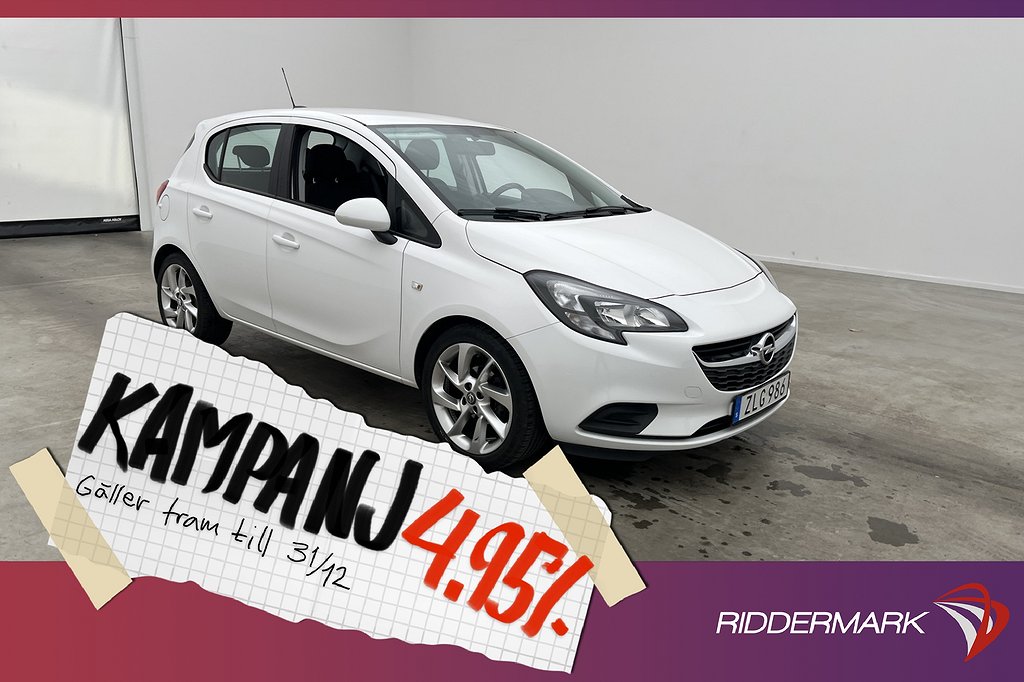 Opel Corsa 90hk Enjoy Sensorer Rattvärme Fart 4,95% Ränta