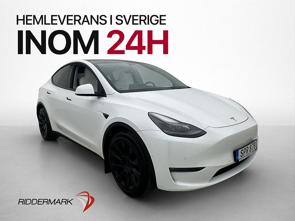 Tesla Model Y Long Range AWD Pano AP Ljus interiör Sv.Såld