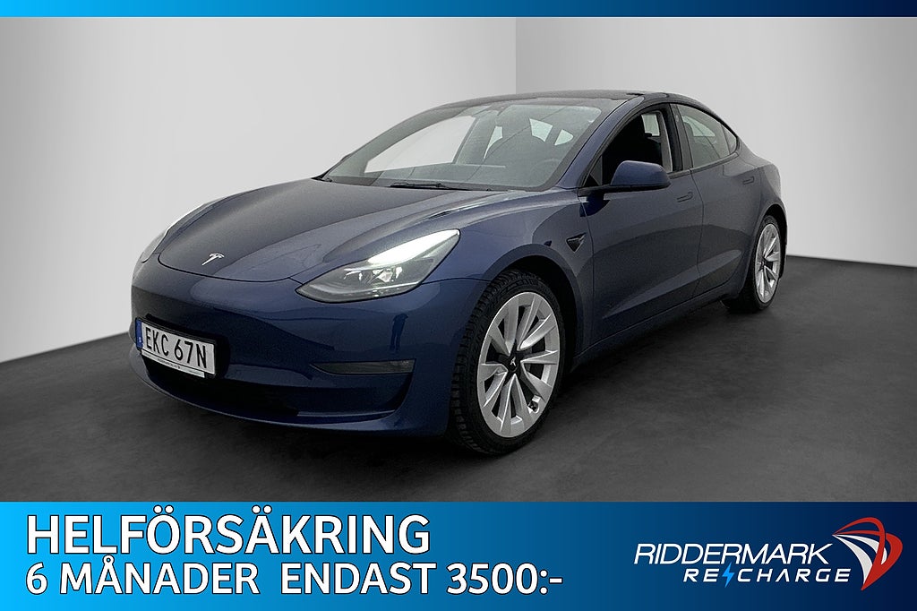 Tesla Model 3 Long Range AWD Autopilot Dragkrok Svensksåld
