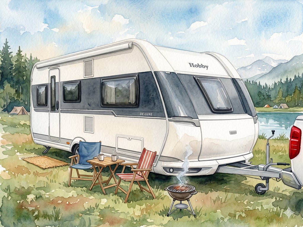 Hobby 495 UL De Luxe - Långbäddar, Mover, 1450kg
