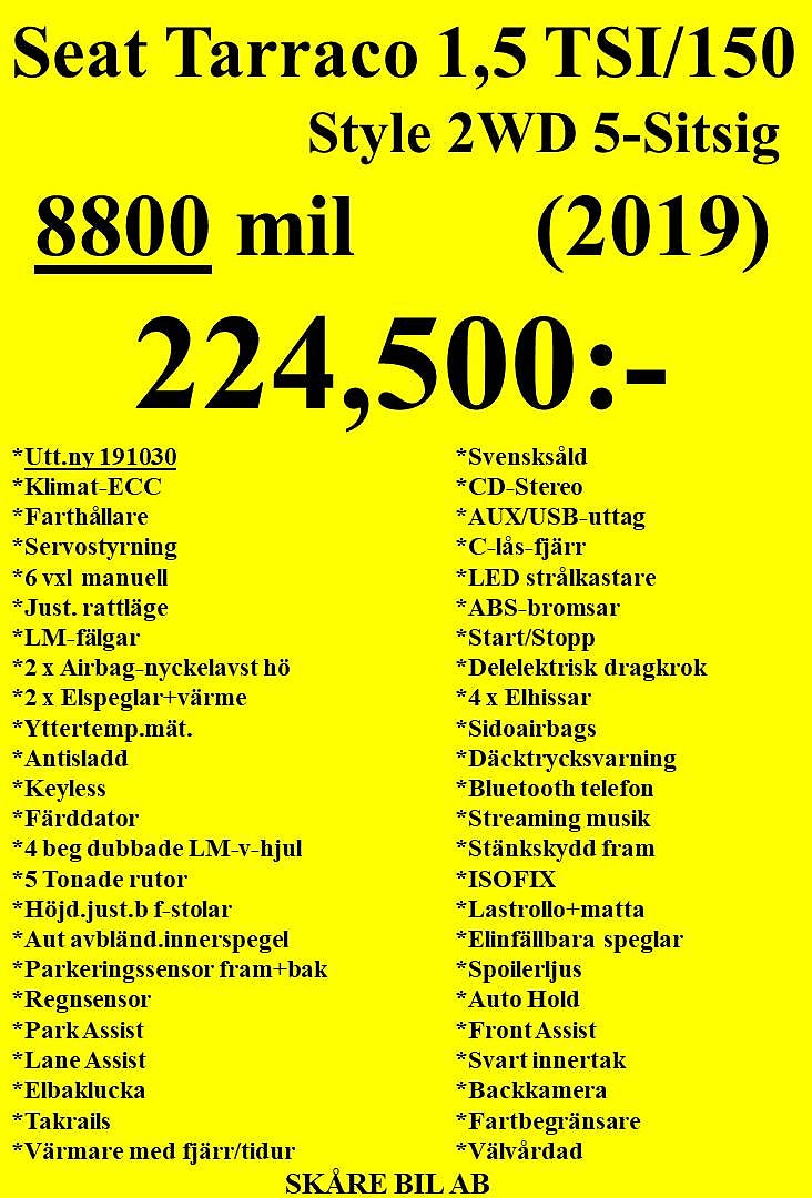 Seat Tarraco 2019 - miniatyr 2
