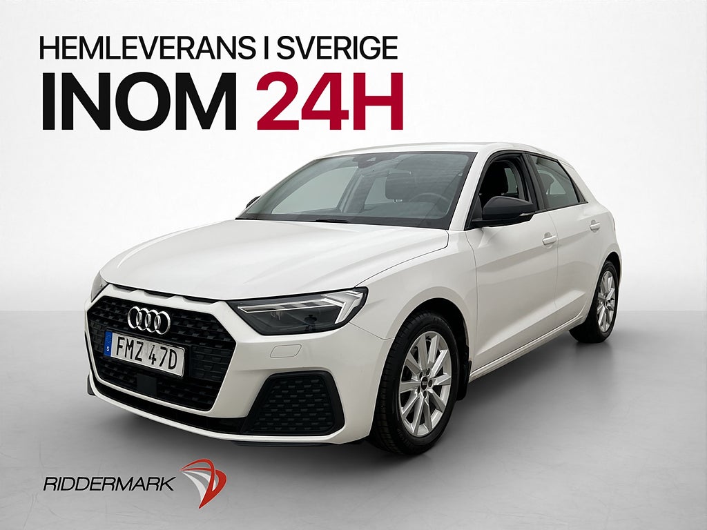 Audi A1 30 TFSI Endast 0,48l/mil CarPlay 822kr skatt