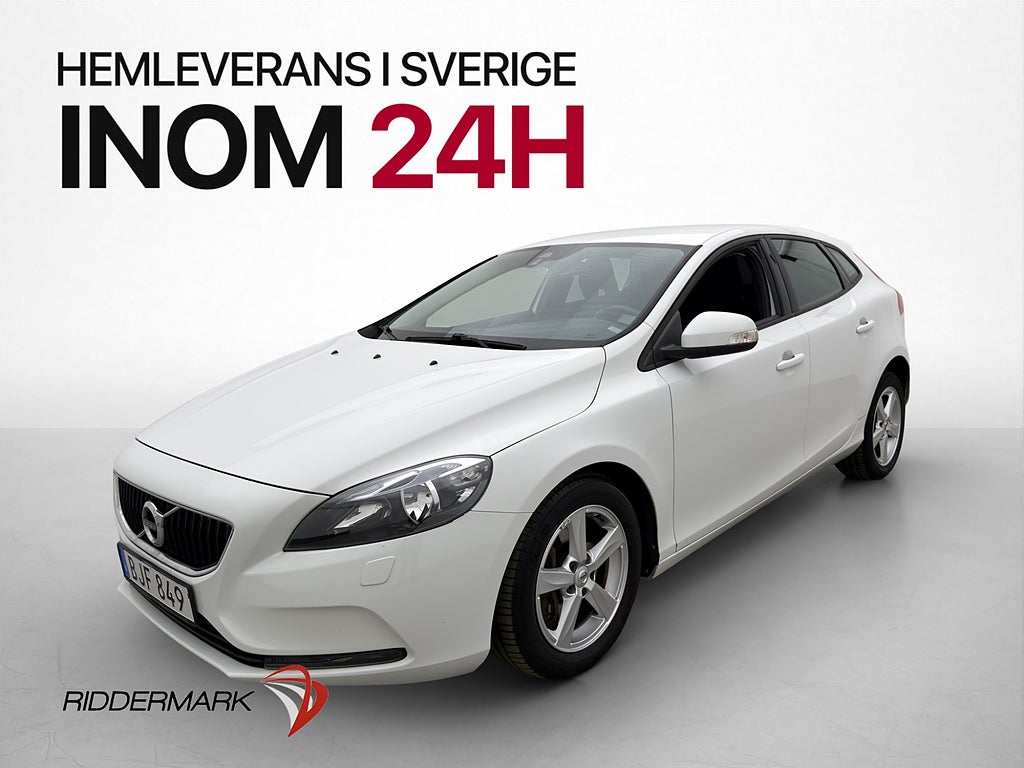Volvo V40 T3 152hk Värmare Låg skatt Sensorer Navi