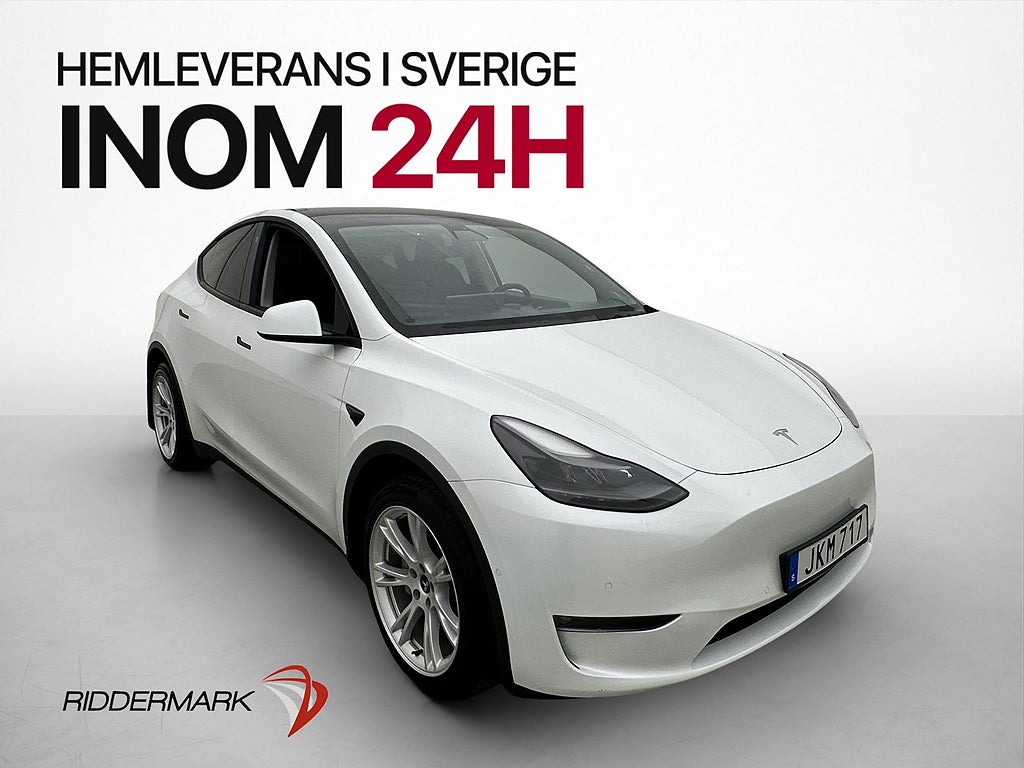 Tesla Model Y Long Range AWD Värmepump Panorama Skinnklädsel