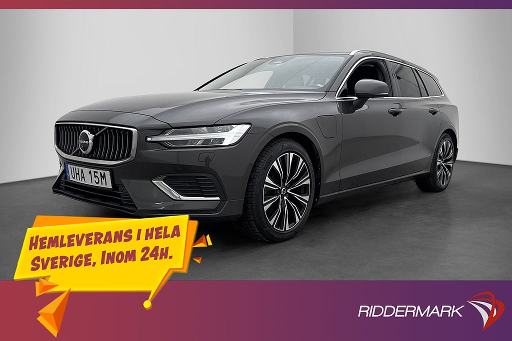 Volvo V60 Recharge T6 AWD Core Bright Värm Läder 360° Drag