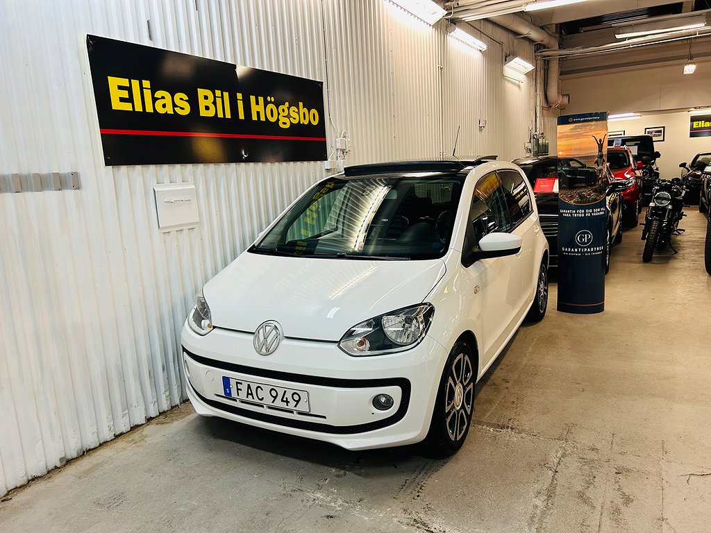 Volkswagen UP! 5-dörrar 1.0 high up! Euro 5,Svensksåld,1 ÄG,Panorama