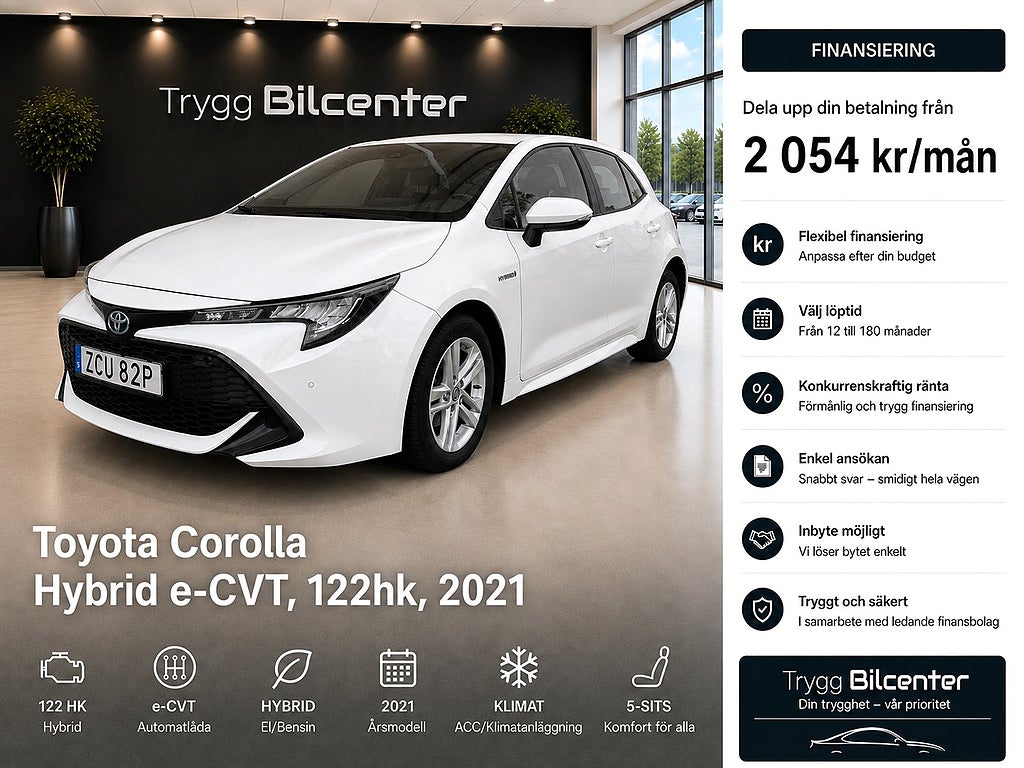 Toyota Corolla Hybrid e-CVT, 122hk