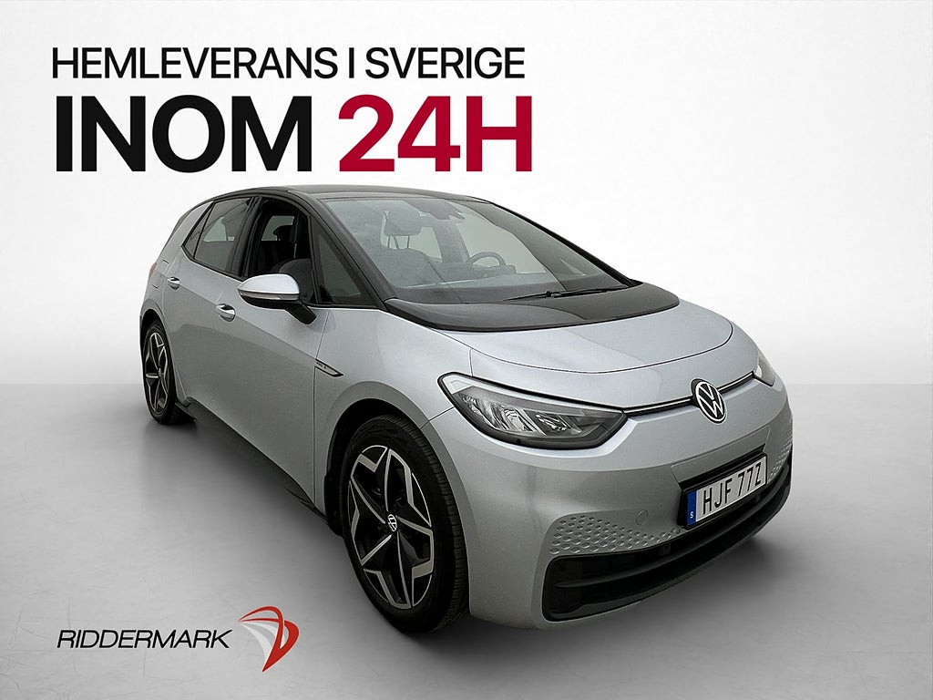 Volkswagen ID.3 Pro S 77 kWh 204hk Värmare CarPlay Rattvärme