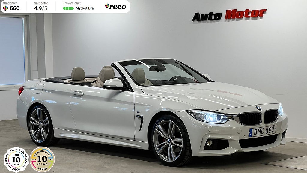 BMW 428 i Cab M-sport Navi/H&K/Skinn/PDC 245HK