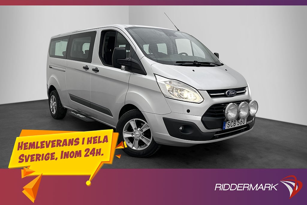 Ford Transit Custom Kombi Lång Värmare Drag B-Kamera 9-Sits