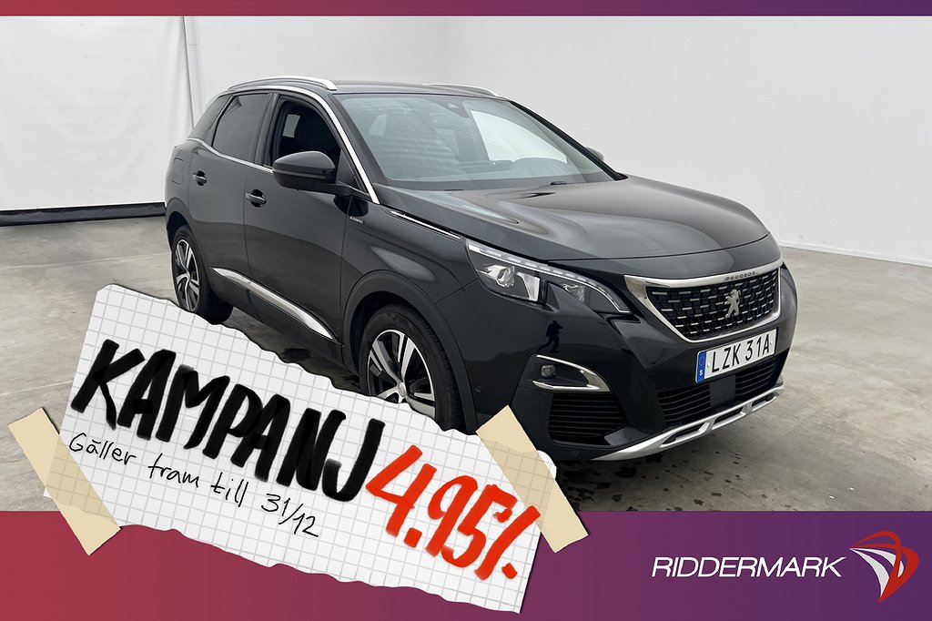 Peugeot 3008 GT-Line Sensorer CarPlay 4,95% Ränta