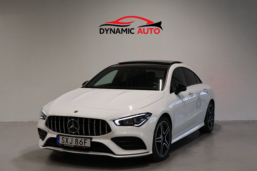 Mercedes-Benz CLA 200 AMG 163hk Panorama-Belysning-Burmester