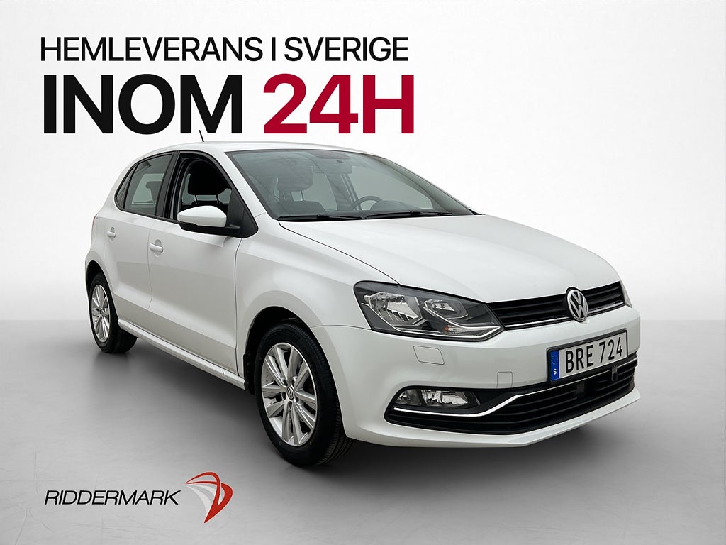 Volkswagen Polo TSI 90hk Motorvärmare Bluetooth 0,47l/mil