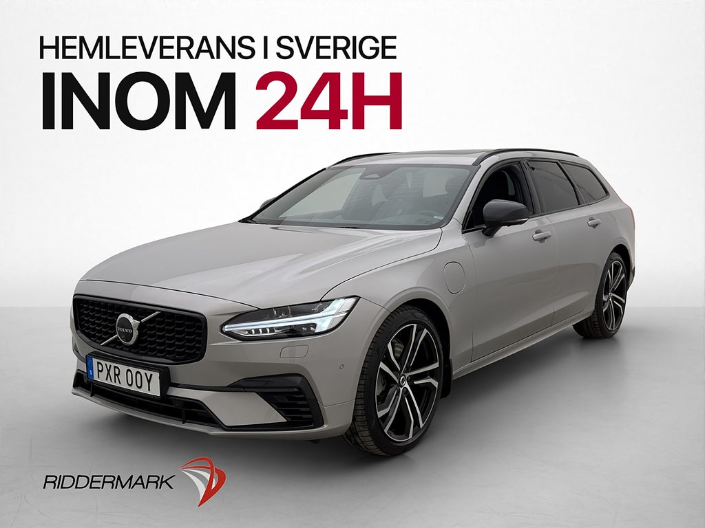Volvo V90 Recharge T6 350hk Ultimate Dark B&W Luftfjäd Pano