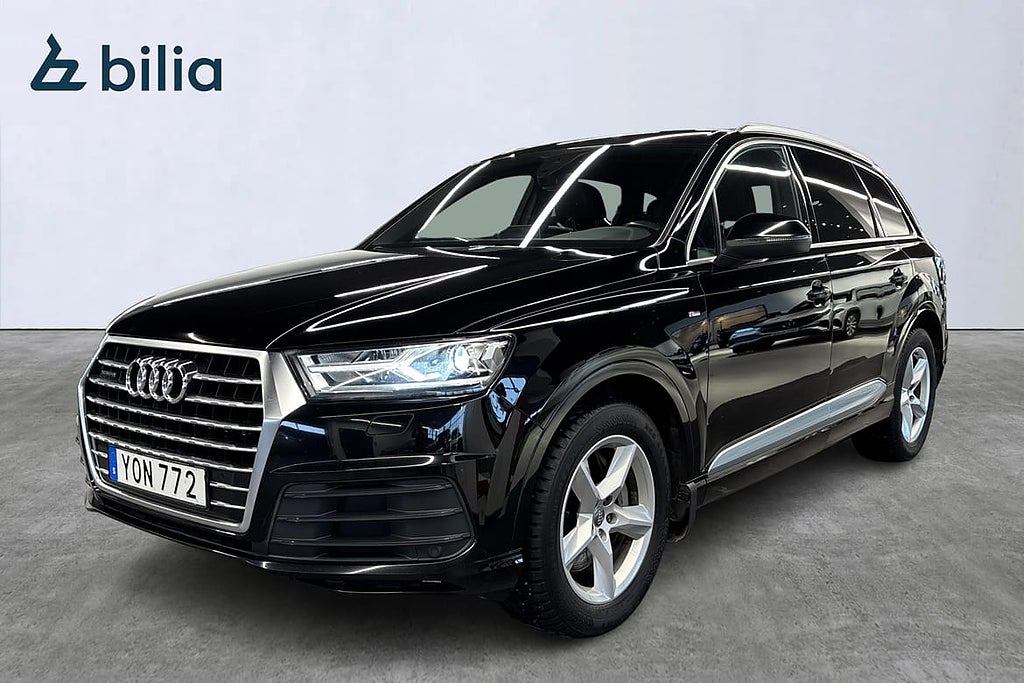 Audi Q7 Quattro TipTronic S-Line 7-sits Kamera Drag SoV-däck Värm...