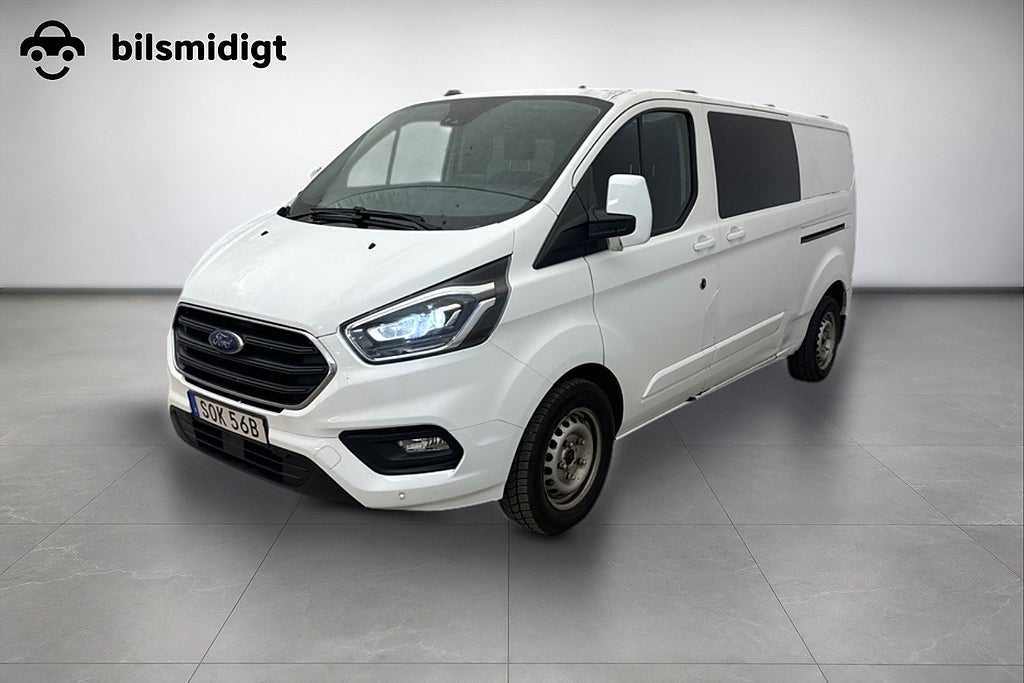 Ford Transit Custom 340 Crew Van 2.0 Drag Kamera Aut 5-sits MOMS 170hk