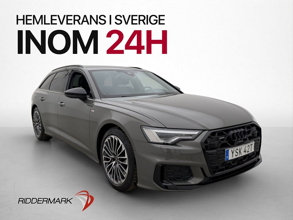 Audi A6 Avant 55 TFSI e Q 367hk S-Line Drag Kamera Halvskinn