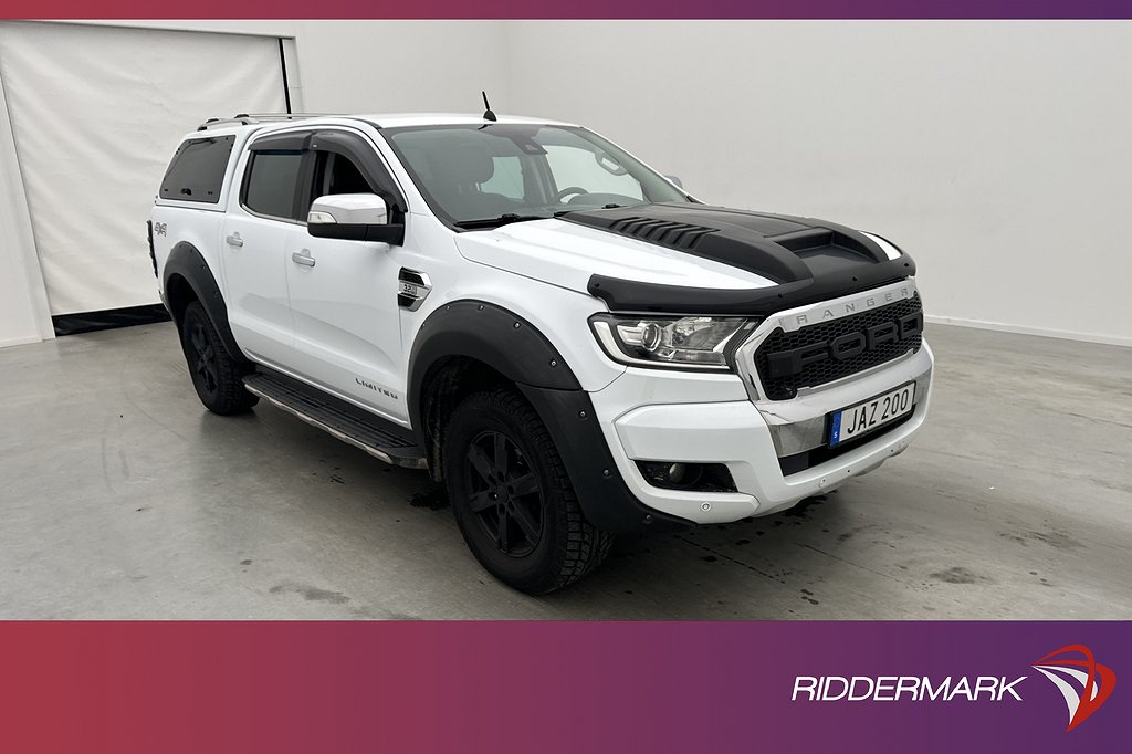 Ford ranger Limited 3.2 4x4 Värmare Drag CARPLAY Skinn Moms