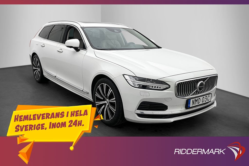 Volvo V90 T8 392hk Inscription Pano HUD Skinn 360 Värm H/K