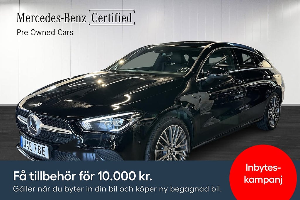 Mercedes-Benz CLA250 e Shooting Brake Dragkrok Carplay Kamera Värmare
