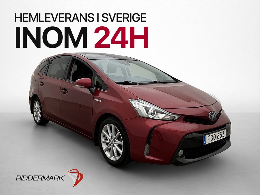 Toyota Prius Hybrid 122hk 7-sits Panorama Läder Backkamera