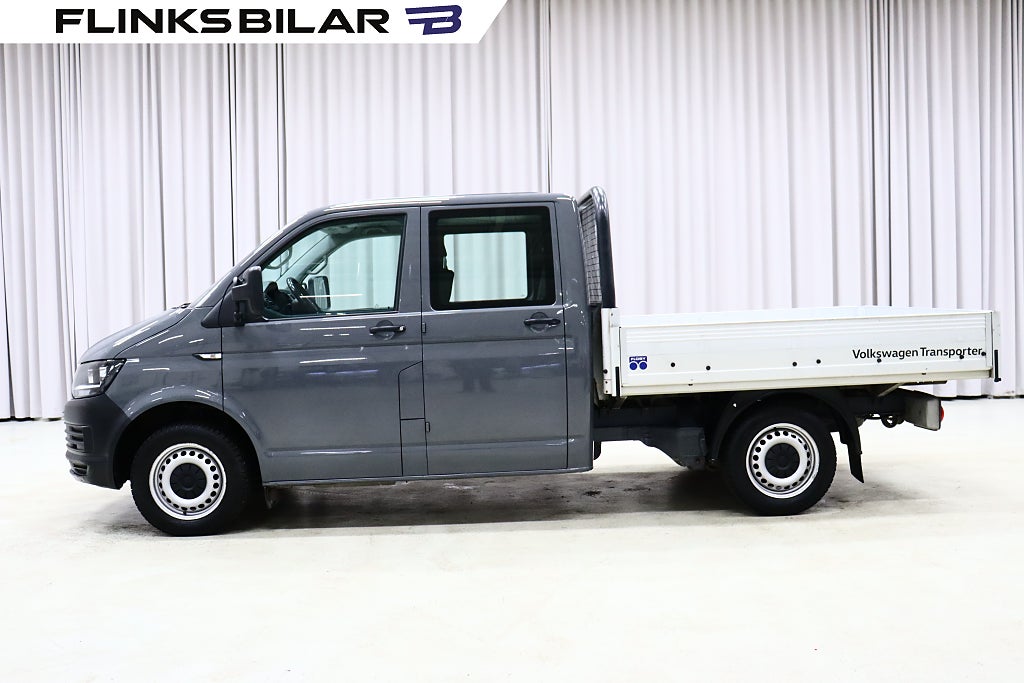 Volkswagen Transporter TDI 102HK Dubbelhytt|Flak|6-Sits|Drag|Värmare