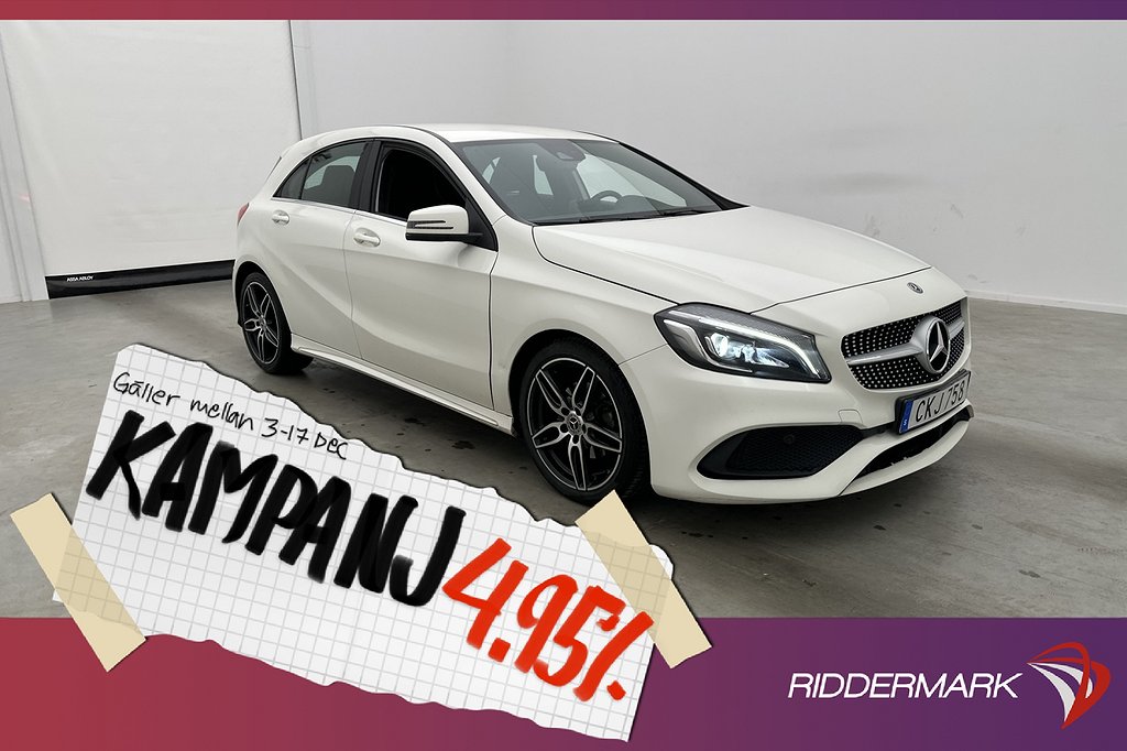 Mercedes-Benz A 180 122hk AMG Kamera Låg-ska 4,95% Ränta