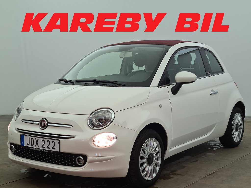 Fiat 500C 1.2 Cabriolet Lounge | K-rem bytt | Låg Skatt!