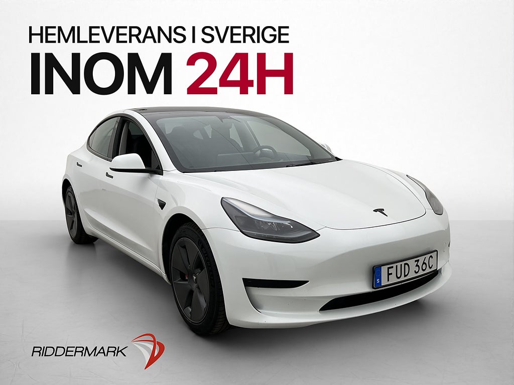 Tesla Model 3 Standard Range Värmepump Autopilot Svensksåld