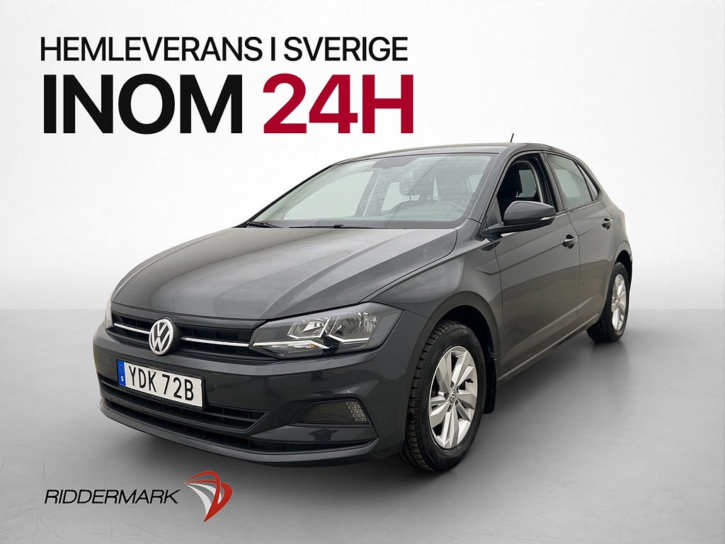Volkswagen Polo 1.0 TSI 95hk P-Sensorer Bluetooth Låg Skatt