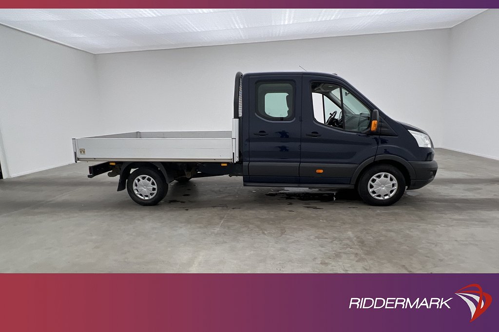 Ford Transit 350 AWD Flakbil D-Hytt Värmare Drag 6-Sits Moms