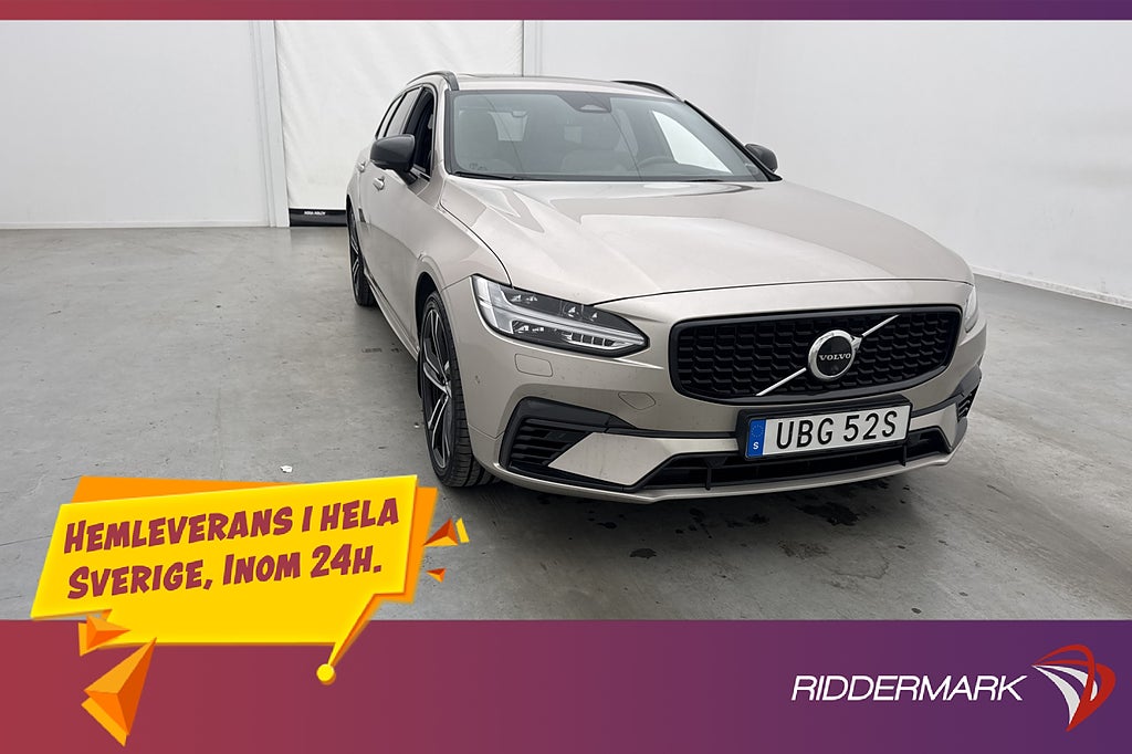 Volvo V90 T8 AWD R-Design B&W Pano HUD 360° Dragkrok MOMS