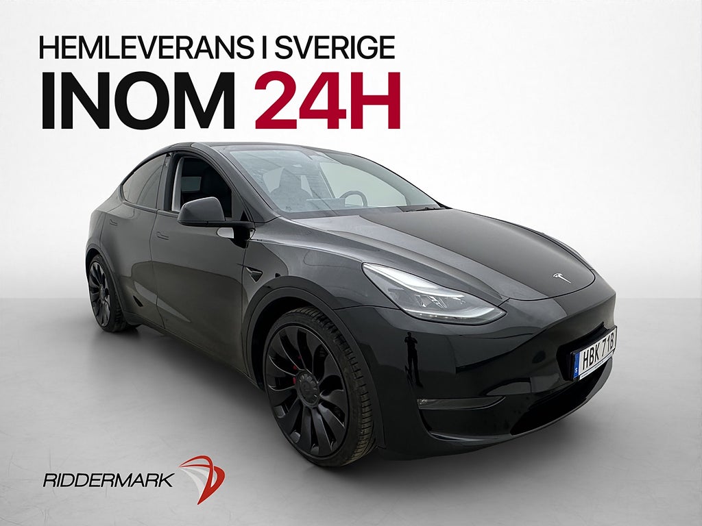 Tesla Model Y Performance Autopilot Dragkrok Svensksåld