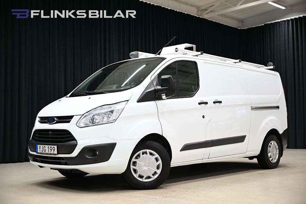 Ford transit Custom 130HK L2|Dubbeldörr|Drag|Värmare|NyKamrem|Inredd