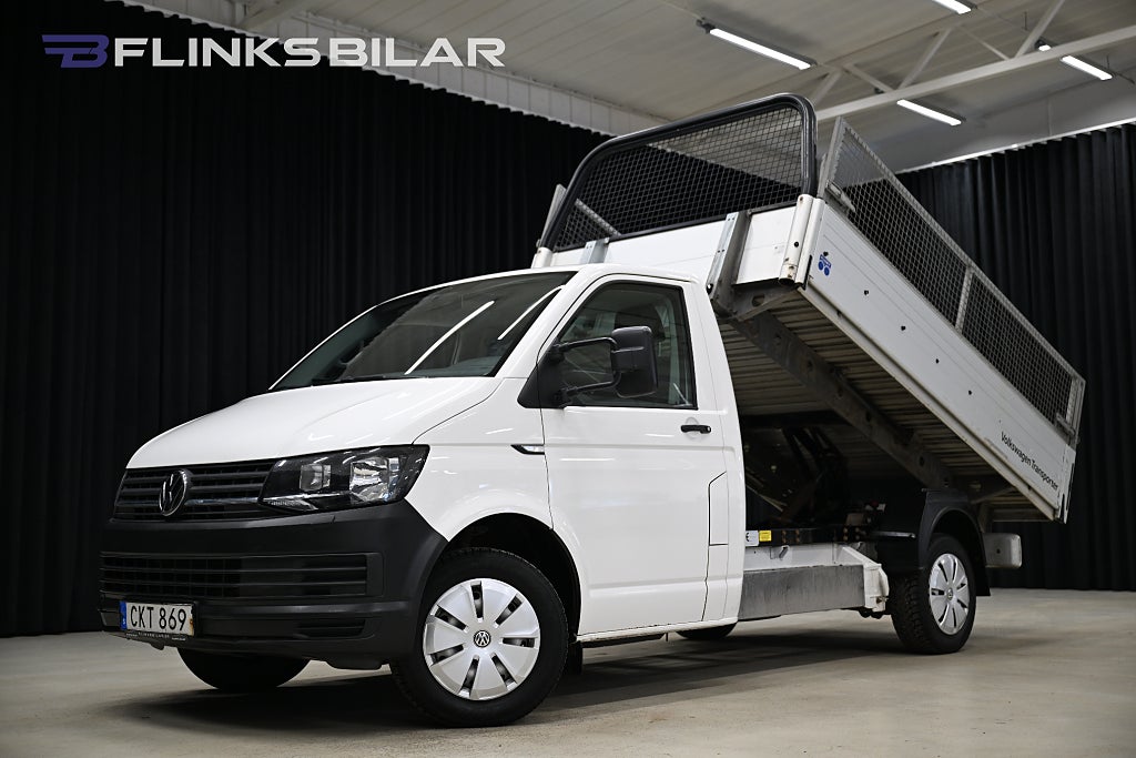 Volkswagen Transporter 2.0 TDI 102HK Flak|Tippflak|Drag|Värmare|EnÄgare|Moms