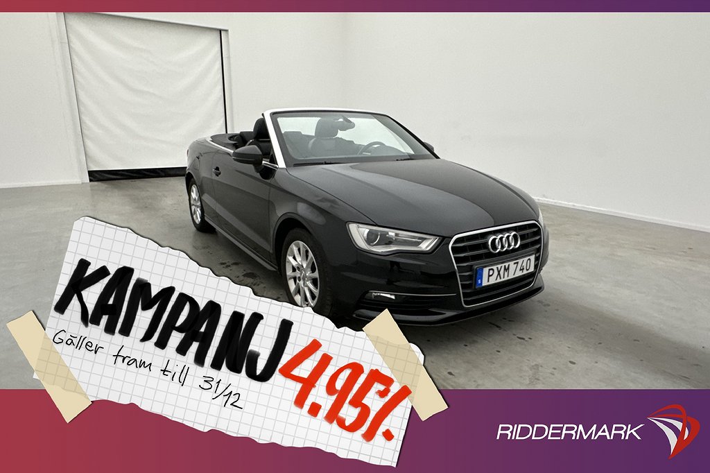 Audi A3 Cabriolet 2.0 TDI 150hk Sport Sensor 4,95% Ränta