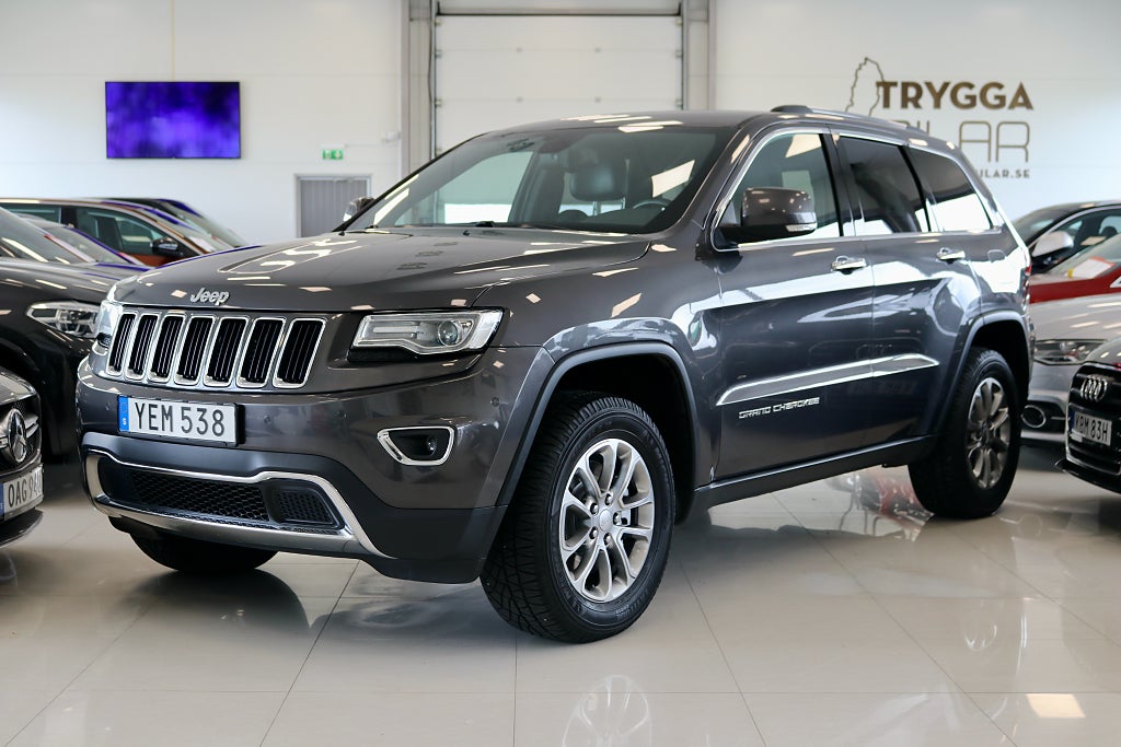 Jeep Grand Cherokee 3.0 V6 CRD 4WD/Drag/250hk/GPS/B-kam/LIMITED/Skinn/SeUtr