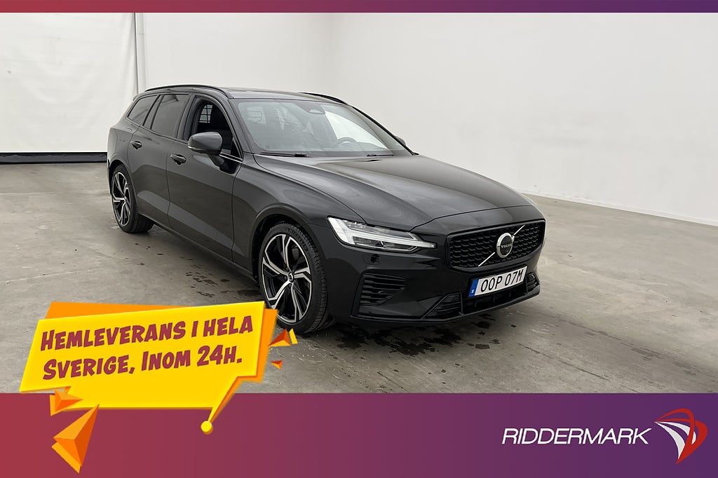 Volvo V60 T8 456hk AWD Ultimate Dark Pano B&W HUD 360° MOMS