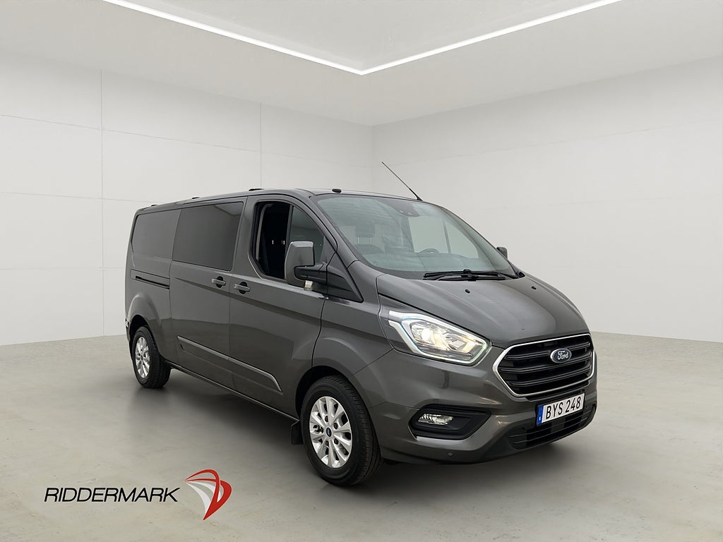 Ford Transit Custom CrewVan Värm Drag CARPLAY 6-Sits Moms