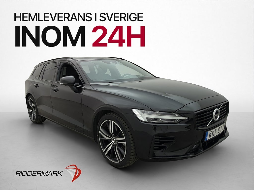 Volvo V60 Recharge T8 AWD R-Design Pano B&W Skinn Drag 360°