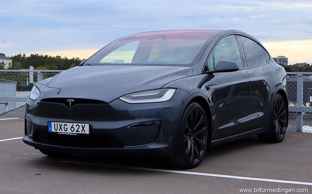 Tesla Model X Plaid AWD 1020hk S/V-hjul 1 ägare Moms