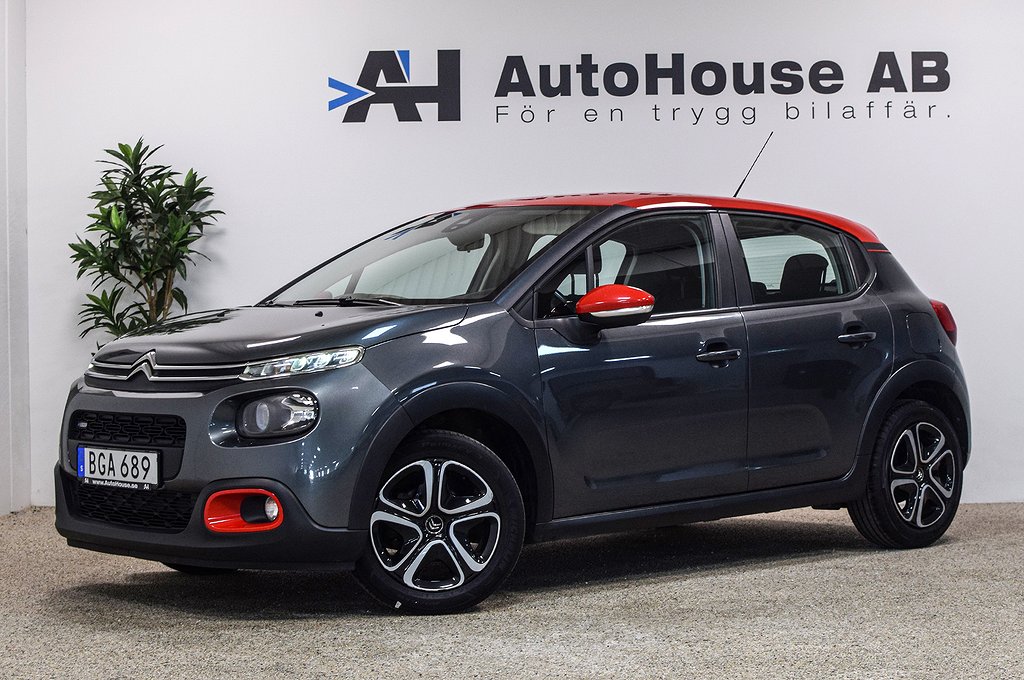 Citroën C3 1.2 VTi P-Sensorer CarPlay Garanti Nyservad