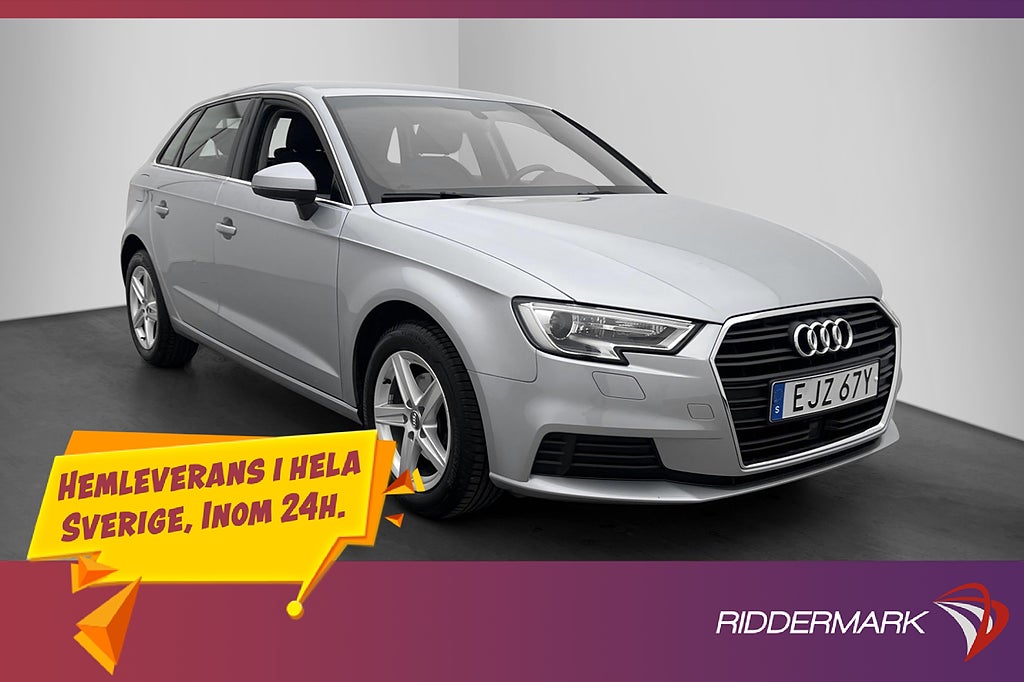 Audi A3 30 TFSI Proline Adaptiv-Fart Sensorer  Låg-Årsskatt