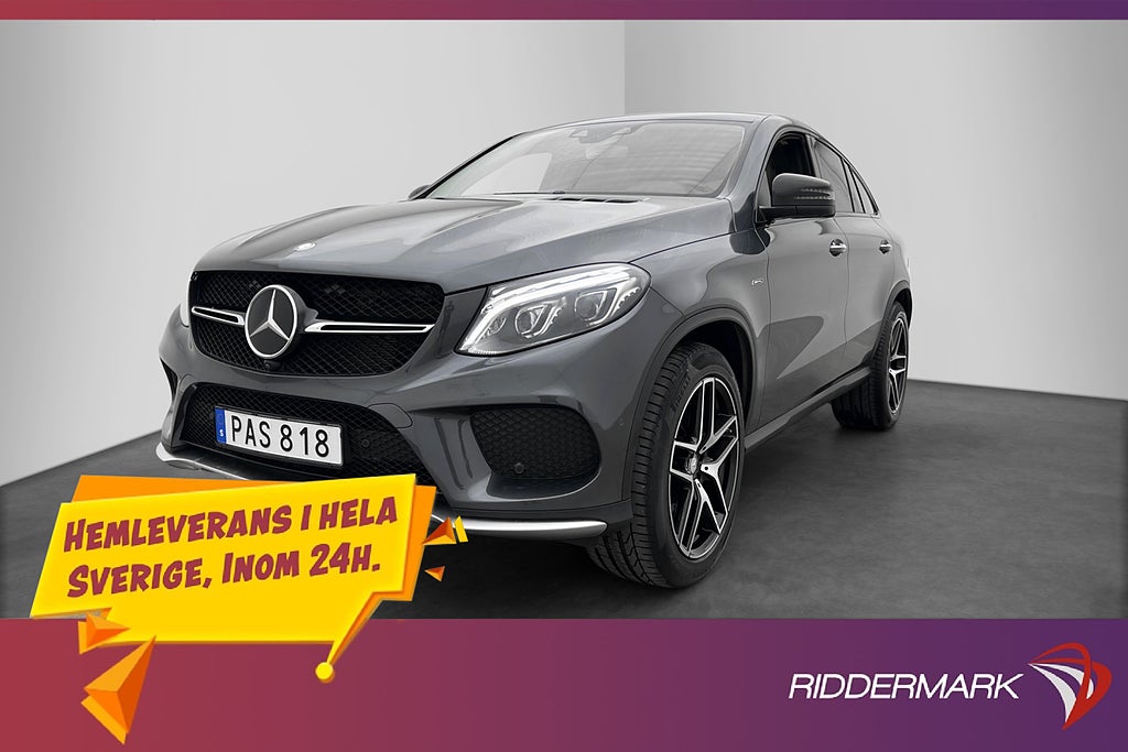 Mercedes-Benz GLE 450 4M Coupé AMG 360° Drag  H/K Skinn