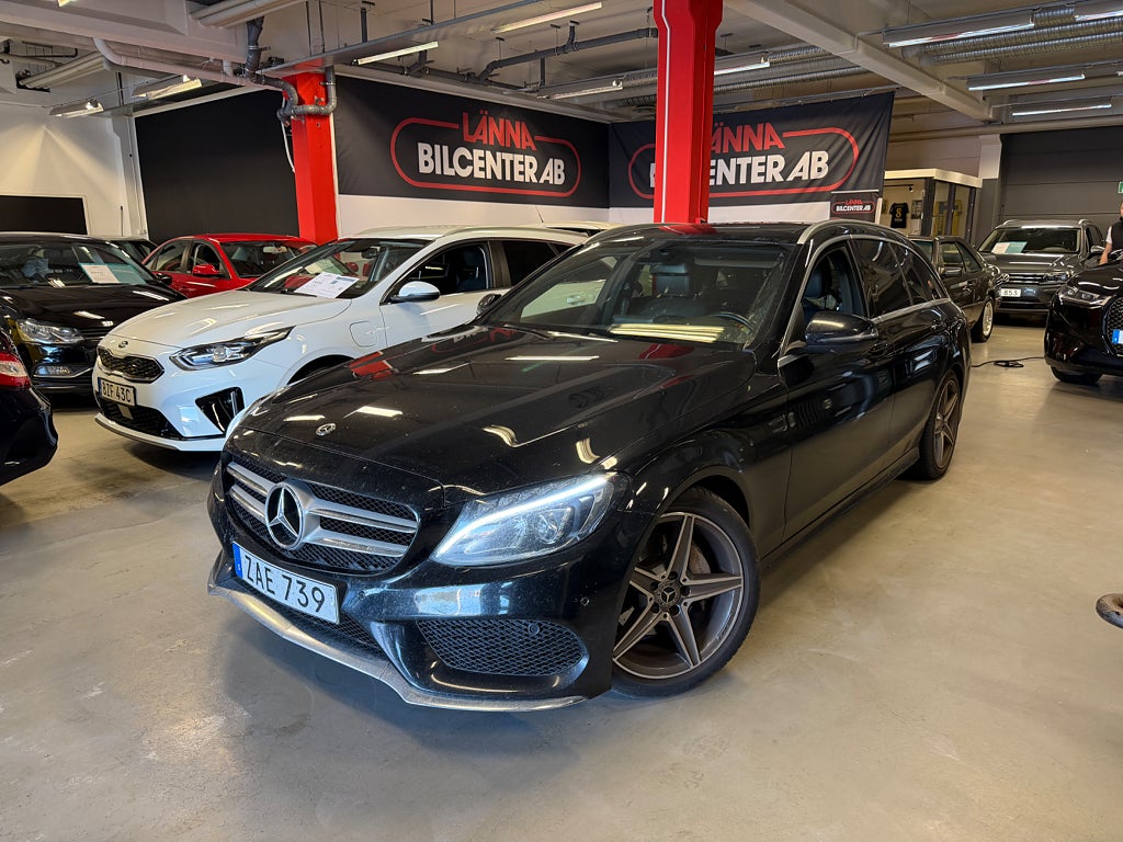 Mercedes-Benz C 220 d 9G-Tronic AMG Line 2ägare Drag Pano PDC Euro6 SoV