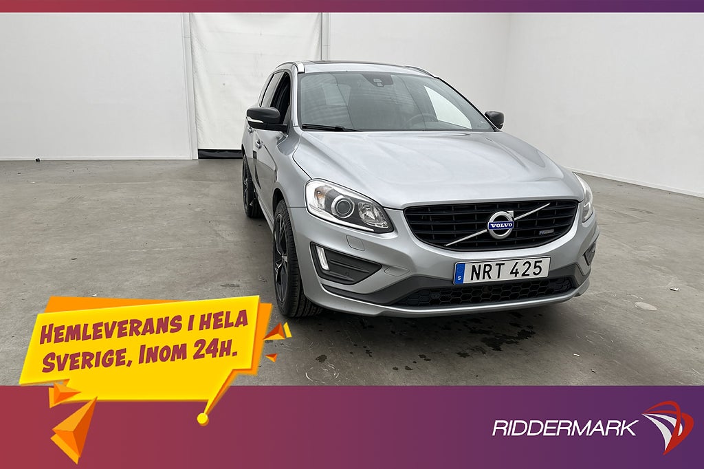 Volvo XC60 D5 AWD 215hk R-Design Pano Värmare Kamera Drag